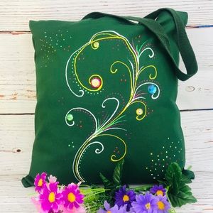 Hand painted tote bag
